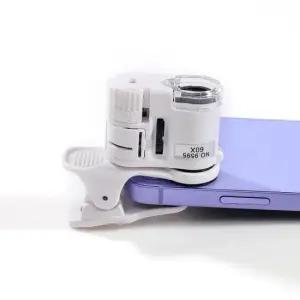 l 60배율 LED 스마트폰 현미경 휴대폰렌즈 확대경