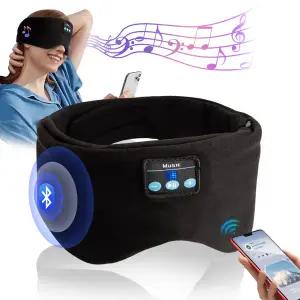 헤드폰이 포함된 블루투스 아이 마스크 슬리핑 소프트 코튼 눈가리개 스피커가 포함된 무선 수면 마스크 여