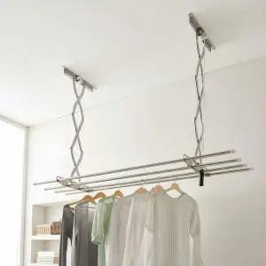 [에이치플러스몰]베란다 천장형 빨래건조대 올스텐 3단 190cm 실내 천정 건조걸이