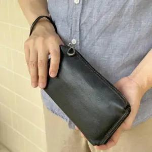 파우치클러치 가죽 미니 클러치백 손목 스트랩 카드보관 핸드폰백