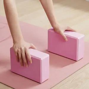 고밀도 EVA 요가블럭 2p 핑크 홈트 필라테스 소도구