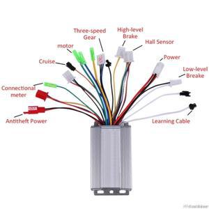 DC 36V/48V 350W 전기 자전거 브러시리스 모터 컨트롤러, 알루미늄 쉘 전기 스쿠터 수리 도구 포함