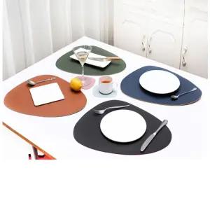 세련 컬러 실루엣다이닝 식탁매트 인테리어 주방 부드러운 곡선 컵받침 세트
