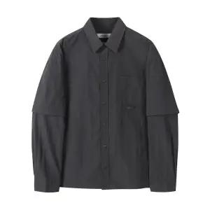 [커스텀멜로우](대구신세계)[랜쇼페 특가] 그레이 디터쳐블 셋업 셔츠 CWSAM25481GYD