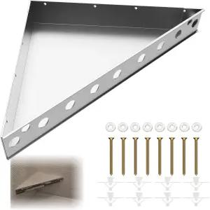 17 x17 x24 플로팅 샤워 벤치 키트 월 마운트 타일 코너 욕실 발 받침대 면도 선반 DIY