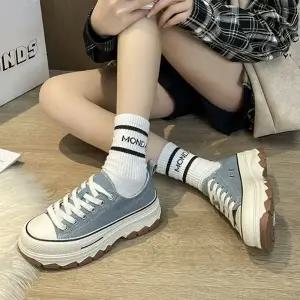 키높이 여자 통굽 단화 데일리 스니커즈