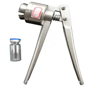 아우얼스룸 바이알 수동캡핑기 퍼 32mm 병 수액 알루미늄 플라스틱 뚜껑