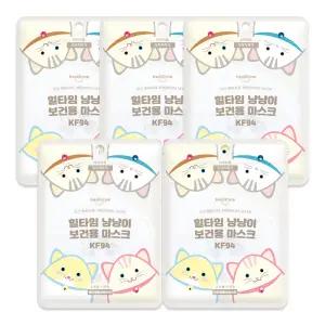 냥냥이 마스크 KF94 초소형 화이트 5매입 5개