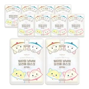 냥냥이 마스크 KF94 초소형 화이트 5매입 10개