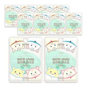 냥냥이 마스크 KF94 초소형 민트 5매입 10개