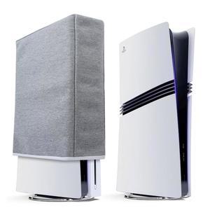 PS5 프로 더스트 프로텍터용 리어 더스트 커버 플레이스테이션 5 프로 콘솔 디스크 에디션 및 디지털 에디션을 위해 맞춤 설계된 두꺼운 면 정밀 컷 이지 액세스 케이블 포트(수직 위치)