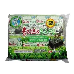 성경올리브녹차식탁김(4gx16봉)X8개(1박스) B2O5M8O4