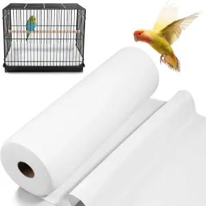 오클린 100피트 x 17.3인치 새장 라이너 일회용 흰색 부직포 반려동물 앵무새 대형 프리컷 흡수 쿠션 패드
