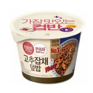 햇반 D5X2W0R9 컵반 고추잡채덮밥 250g 24개 1박스 CJ