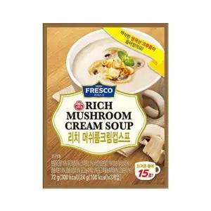 리치머쉬룸 Q7E0S8Q2 크림 컵스프 72g 24g 3입 프레스코