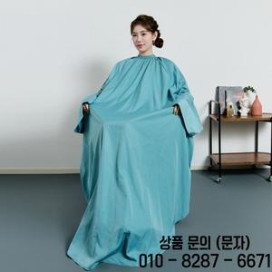 밝은 색상의 이발사 케이프 미용실 헤어 커팅 가운 긴 소매 로브