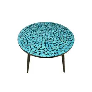 원형 찻상 테이블 자개 다과상 나전칠기 자개상 호족반 전통 원목 티테이블 다도상 개다리소반