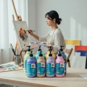 아크릴 물감 2L 펌프형 미술용 페인트 화방용 재료 미술재료