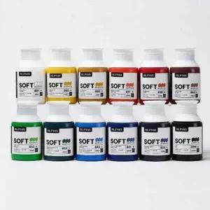 아크릴 바디 용품 아트 소프트 물감 12색 초보자용 전문가용