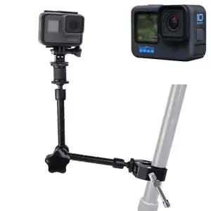 액션캠 클램프 거치대 블랙 조절가능 캠 고정용