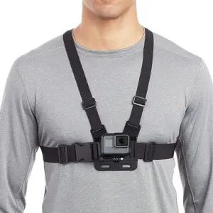 액션캠 가슴 스트랩 고정 마운트 블랙 실리콘 밴드 스포츠 촬영