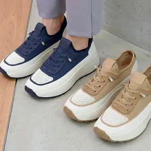 [하프클럽/더힐]더힐슈즈 메쉬 키높이 여성여자 슬립온 운동화 스니커즈 5cm