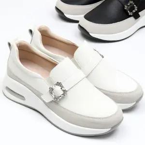 [하프클럽/더힐]더힐슈즈 가죽 에어굽 여성여자 여름 슬립온 운동화 스니커