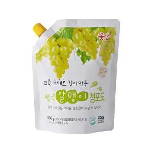 꽃샘 X4U2A1R8 별난 알맹이 청포도 500g 파우치 에이드