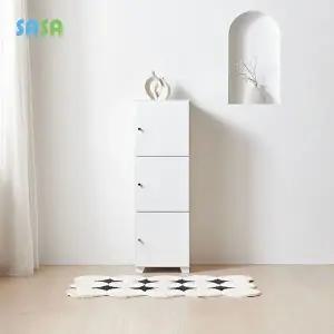 [사사가구]이누 400 3단 3칸 다용도수납장