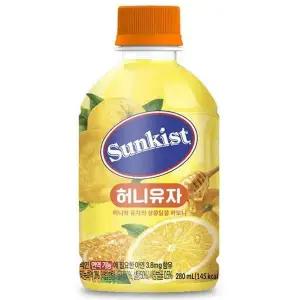 광동제약 P6Q4Z6S7 썬키스트 허니유자 280mlx24개입