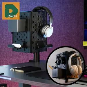 책상정리 게임거치대 4면회전 게임 데스크 컨트롤러거치대 홀더 보관 수납 테리어 헤드셋 걸이 타공판 패드