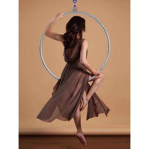 에어 후프 테스 95CM 액세서리 세트 기구 요가링 운동 회전 은색 공중