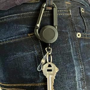 ID 카드 키 체인 랜야드 클립 링개폐식 풀 네임 태그 반동 배지 벨트 로프 홀더