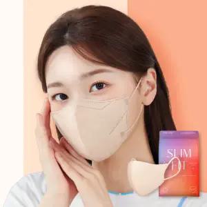 클라 라이트 KF94 슬림핏 새부리형 보건용 대형 25매 스킨베이지