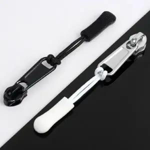 (색상 블랙)자크 후크 지퍼풀러 손잡이 플러 머리 자크고리 가방 백팩 끈 옷 고리 지퍼 슬라이더