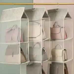 ( )3단 핸드백 가방 정리함 모자 베이지 정리대 보관 수납