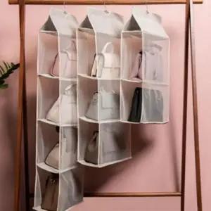 ( )가방 정리함 보관 모자 4단 정리대 수납 핸드백 그레이