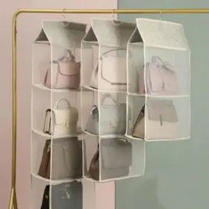 ( )정리함 모자 가방 그레이 보관 핸드백 수납 정리대 3단