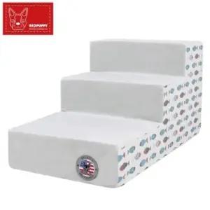 강아지방석 레드퍼피피쉬아트펫스텝3단-컬러그레이