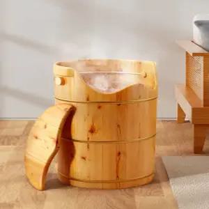 편백나무 족욕통 발족욕기 대야 마사기 습식