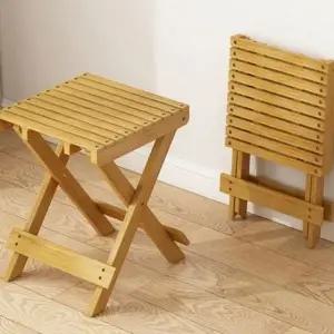 의자 간이 원목 폴딩 우드 접이식 대나무