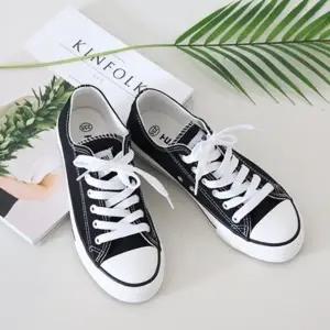 [옷자락]여성 캐주얼 일상용 편안한 캔버스 로우탑 운동화