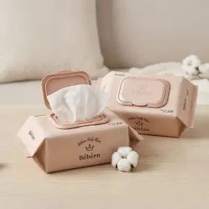 [참다올]베베앙 오리지널 플러스 유아물티슈 캡형, 100매, 10개