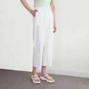 [JED] 세미 9부 슬랙스 린넨 여름 뒷밴딩 바지 와이드팬츠