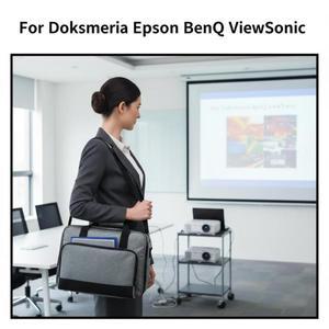 고품질 프로젝터 케이스 휴대용 보관 여행 액세서리 포켓 포함, Doksmeria Epson BenQ ViewSonic