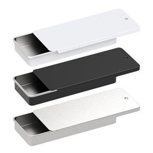 휴대용 메탈 상자 슬라이딩 커버 푸시 풀 주석 직사각형 빈 미니 컨테이너 연고 보관 케이스 1 개 3 개