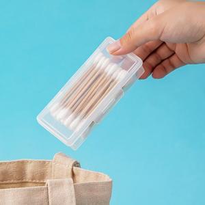 1/4개 휴대용 여행용 약통 면봉 홀더 케이스 치실 보석함(면봉 제외)