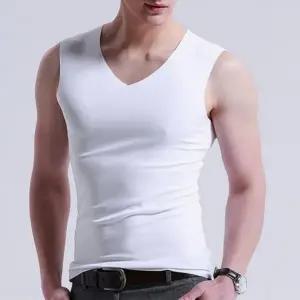 남자 쿨나시 브이넥 민소매 심리스 무봉제 여름 냉감 아이스 남성 러닝