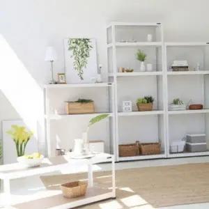 ( )조립식 무볼트 철제 창고 정리 선반 다용도