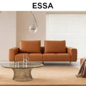 디에시즈 3인 베티버 천연 면피 소가죽 소파+스툴